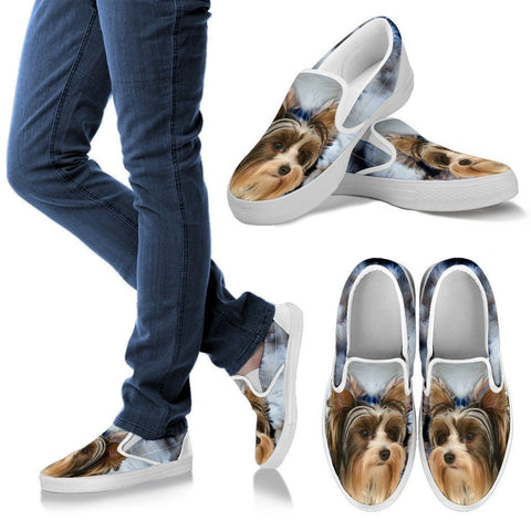 Biewer Terrier Print Slip Ons For Women Express Shipping