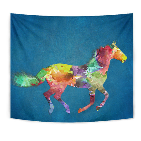 Mustang Horse Painted Print Tapestry