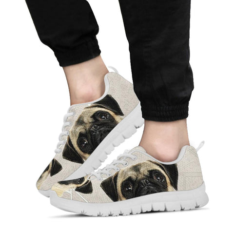 Lovely Pug Print Running Shoes