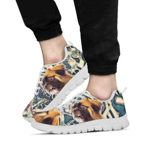 Cute Tibetan Spaniel Print Running Shoes
