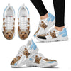 Yorkshire Blue White Print Sneakers For Women