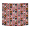 Pit Bull Dog Pattern Print Tapestry