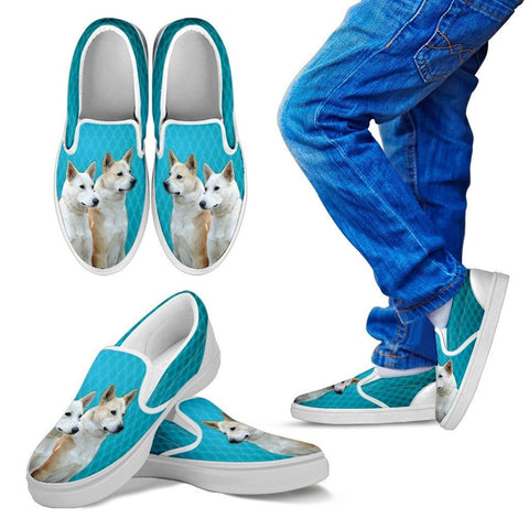 Canaan Dog Print Slip Ons For KidsExpress Shipping