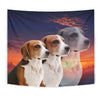English Foxhound Dog Print Tapestry