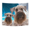 Cesky Terrier Sky Blue Print Tapestry