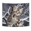 American Bobtail Kitten Print Tapestry