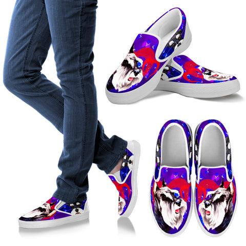 Valentine's Day SpecialMiniature Schnauzer Dog Print Slip Ons Shoes For Women