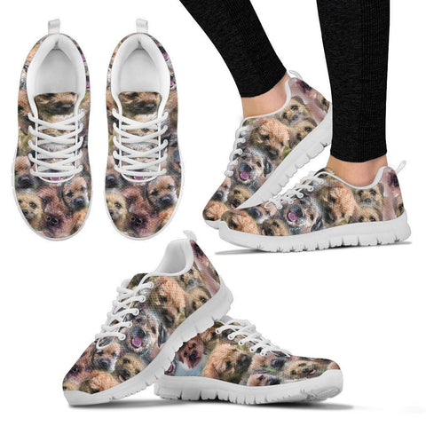 Border Terrier Pattern Print Sneakers For Women Express Shipping