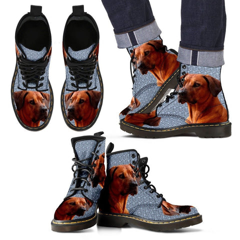 Rhodesian Ridgeback Print Boots For MenExpress Shipping