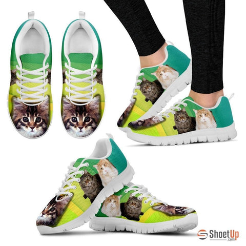 Cute Maine Coon Print Running Shoe For Women