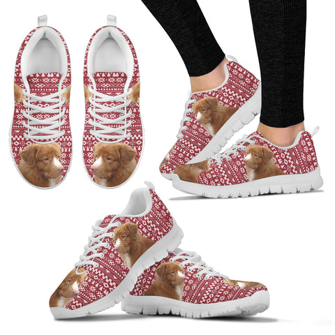 Nova Scotia Duch Troling Retriever Christmas Print Running Shoes For Women