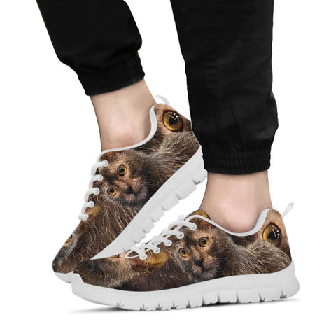 Lykoi Cat On Brown Print Running Shoes