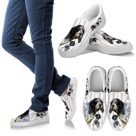 Bluetick Coonhound Print Slip Ons For WomenExpress Shipping