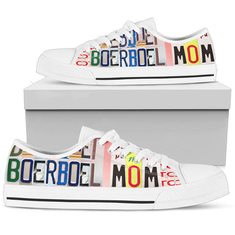 Lovely Boerboel Mom Print Low Top Canvas Shoes For Women