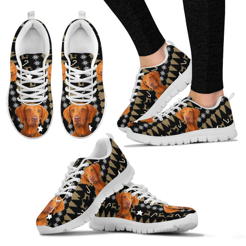 Vizsla Christmas Print Running Shoes For Women