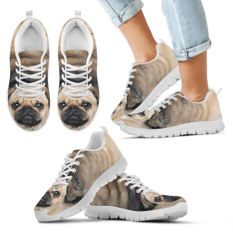 Pug Dog Running Shoes For Kids3D Print