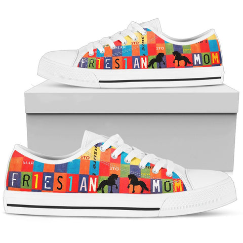 Friesian Mom Print Low Top Canvas Shoes For Women