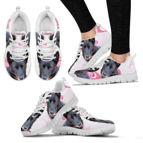 Amazing Customized Dog Print Running Shoes For WomenExpress Shipping Designed By Maria Chambers