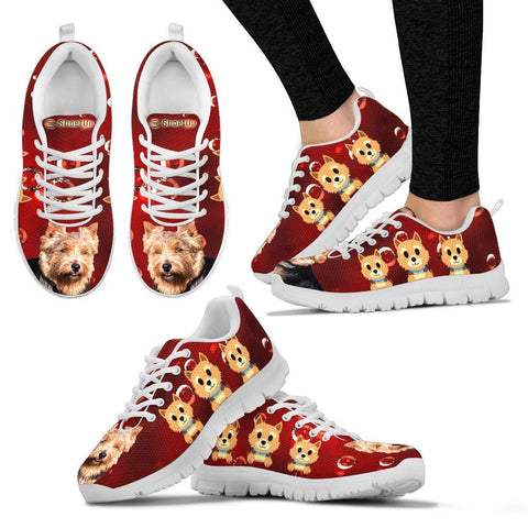 Norwich Terrier On RedWomen's Running Shoes
