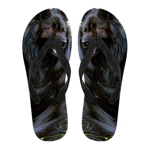 Belgian Sheepdog Flip Flops For Men