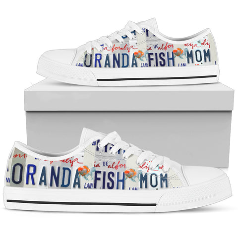 Oranda Fish Print Low Top Canvas Shoes For Women