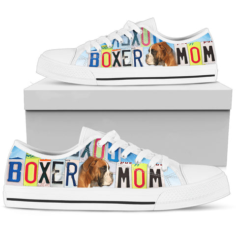 Boxer Mom Print Low Top Canvas Shoes for Women