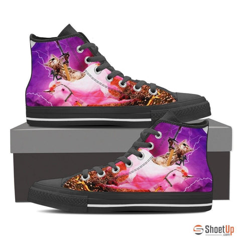 'Hero Cat' High Top Canvas Shoes