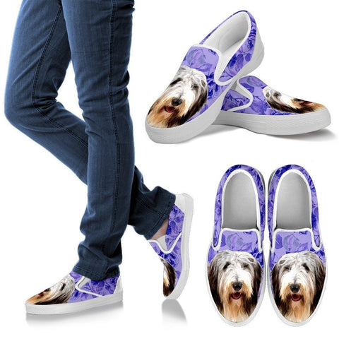 Bearded Collie Dog Print Slip Ons For WomenExpress Shipping
