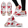 Valentine's Day Chihuahua Dog On Red Print Running Shoes For Women