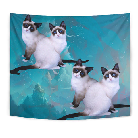 Lovely Snowshoe Cat Print Tapestry
