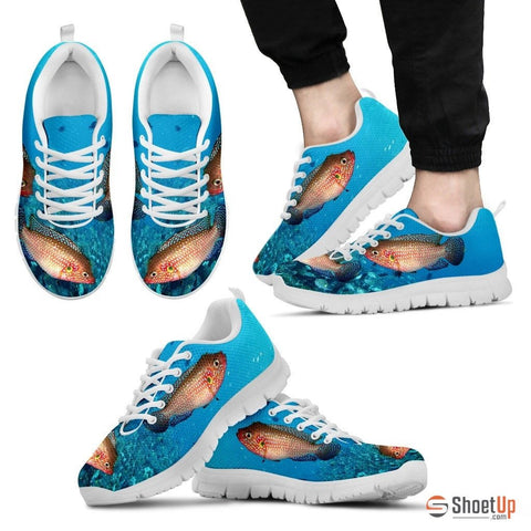 Jewel Cichlid Fish Print Running Shoes For Men Limited Edition