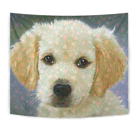 Golden Retriever Puppy Art Print Tapestry