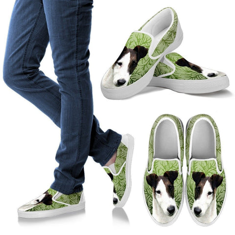 Smooth Fox Terrier Dog Print Slip Ons For WomenExpress Shipping