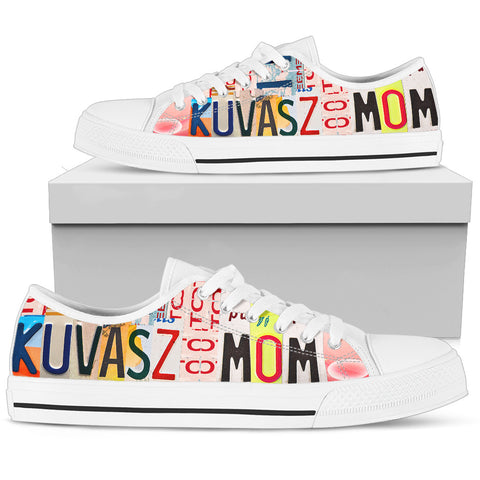 Cute Kuvasz Mom Print Low Top Canvas Shoes For Women