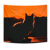 Amazing Cat Shadow Print Tapestry