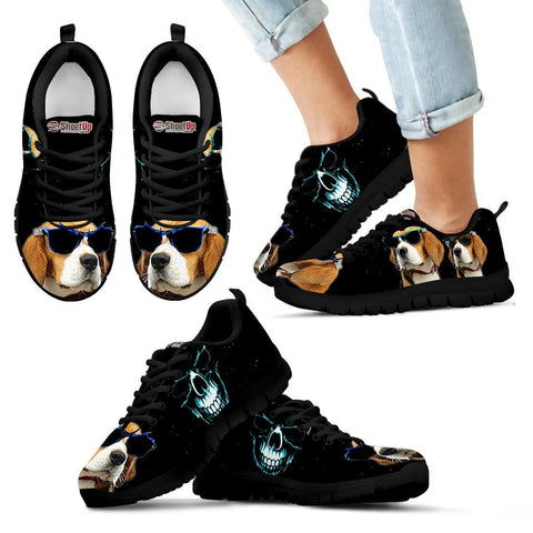 Beagle Halloween Themed Print Running Shoes For Kids And Women