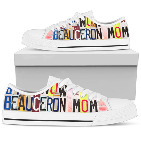 Cute Beauceron Mom Print Low Top Canvas Shoes For Women