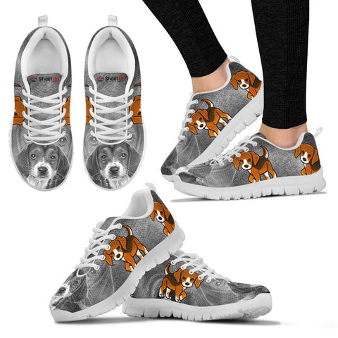 Cute&Cool Beagle Dog Print Running Shoes For Women