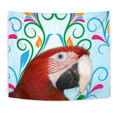 Redandgreen Macaw Parrot Print Tapestry