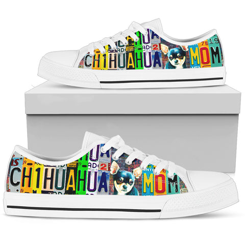 Women's Low Top Canvas Shoes For Chihuahua Mom Mom