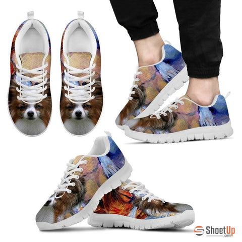 Papillon Dog Print Running Shoe For Men