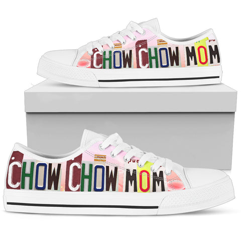 Lovely Chow Chow Mom Print Low Top Canvas Shoes For Women