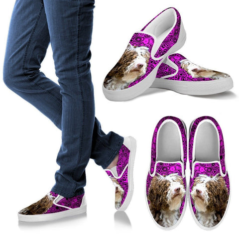 Spanish Water Dog Print Slip Ons For WomenExpress Shipping