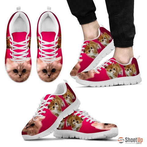 Cute Munchkin Cat Print Sneakers For Men