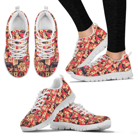 Yorkshire Terrier Pattern Print Sneakers For Women Express Shipping