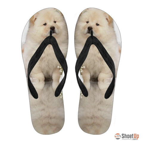 Chow Chow Puppy Flip Flops For Women