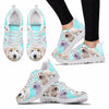 Smiling Goldendoodle Print Sneakers For WomenFor 24 Hours Only