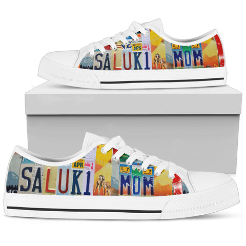 Saluki Print Low Top Canvas Shoes for Women