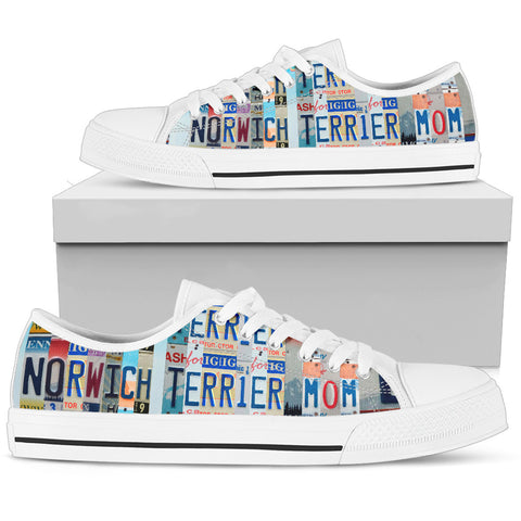 Norwich Terrier Print Low Top Canvas Shoes for Women