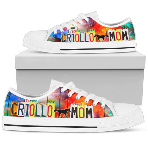 Criollo Horse Mom Print Low Top Canvas Shoes for Women